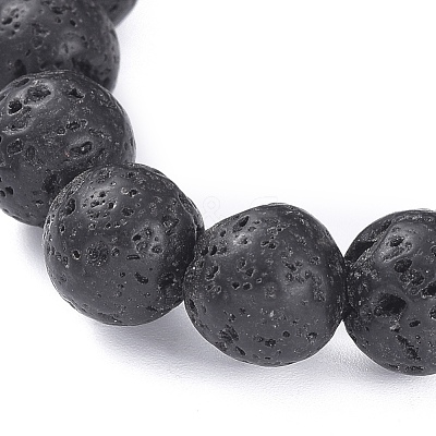 Natural Lava Rock Beads Stretch Bracelets BJEW-G623-02-10mm-1
