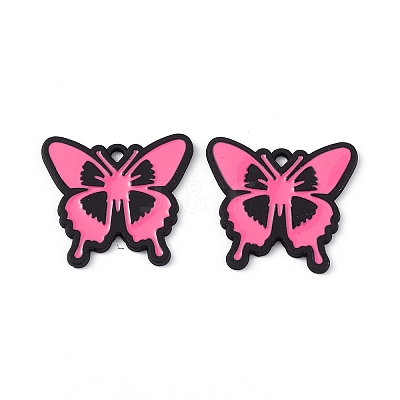 Spray Painted Alloy Pendants PALLOY-K001-40-1