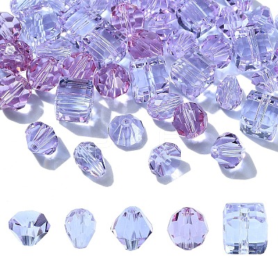 50Pcs 5 Styles Imitation Austrian Crystal Beads FIND-YW0004-71B-1