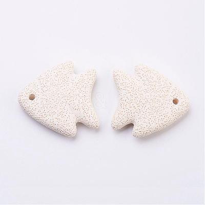 Natural Lava Rock Big Pendants G-K172-13F-1