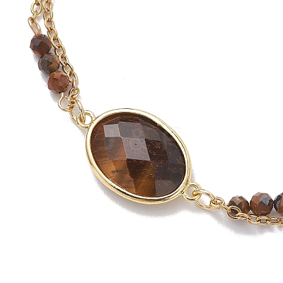 Natural Tiger Eye & Non-magnetic Synthetic Hematite Beads Multi-strand Bracelets BJEW-JB12122-02-1