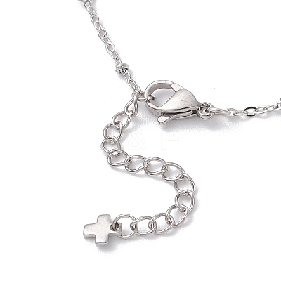 304 Stainless Steel Cross Link Chain Bracelet Making AJEW-JB01380-02-1