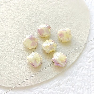 Shell Shape Handmade Porcelain Beads X1-PORC-E022-01B-1