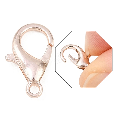 Zinc Alloy Lobster Claw Clasps X-E105-RG-1