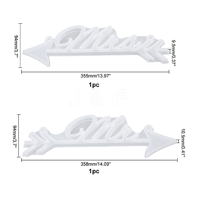 Mrs & Mr Doorplate Silicone Molds Kits DIY-OC0003-11-1