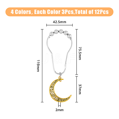1 Set Iron Shower Curtain Rings HJEW-FH0001-45-1