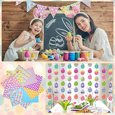 Easter Cotton Fabric DIY-WH0591-404-1