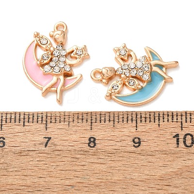 Alloy Enamel Pendants RB-CBAA987-21KCG-1