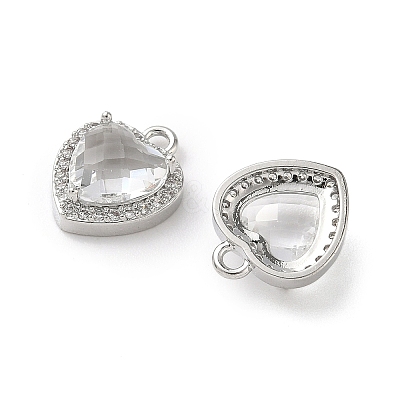 Brass Micro Pave Cubic Zirconia Pendants KK-L250-03P-01-1
