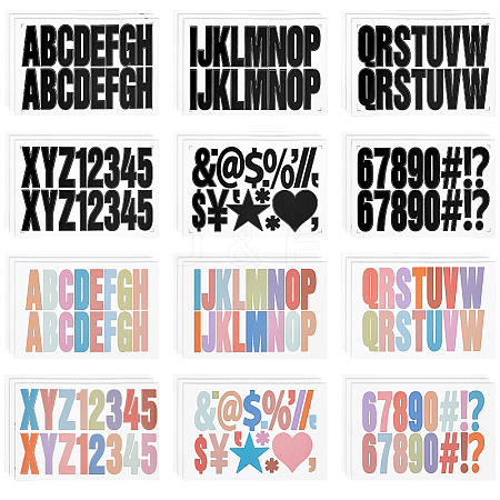 6 Sets 2 Colors Paper Self-Adhesive Stickers DIY-GA0009-63-1