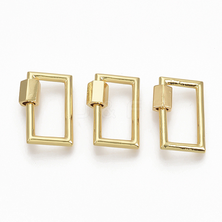 Brass Screw Carabiner Lock Charms KK-T047-10G-1