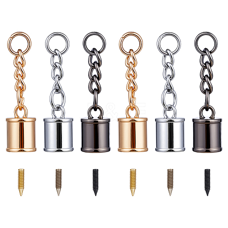 30 Sets 3 Colors Zinc Alloy Cord Ends FIND-ME0001-92-1