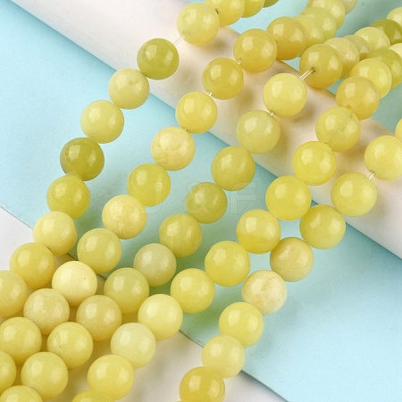 Natural Lemon Jade Beads Strands G-G0003-C02-B-1