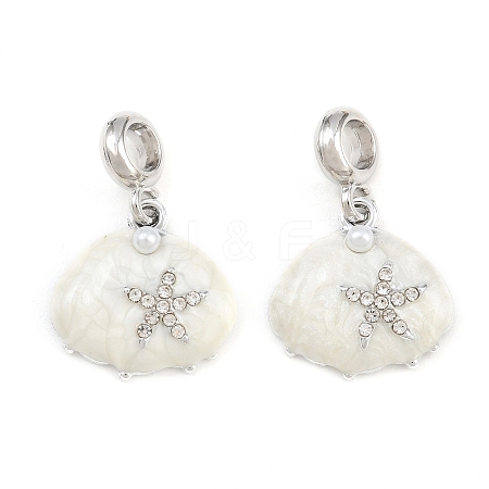 Alloy Enamel European Dangle Charms AL-CBAC2D3-04P-03-1