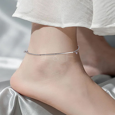 1Pc Stainless Steel Chain Anklet for Women AJEW-LP0006-48A-P-1
