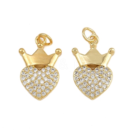 Brass Micro Pave Cubic Zirconia Pendants ZIRC-I367-11G-11-1