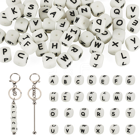 DIY Stainless Steel Beadable Keychain Making Kits KEYC-TA0001-63-1