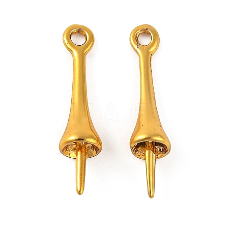 Brass Bead Cap Bails KK-G502-17B-G-1