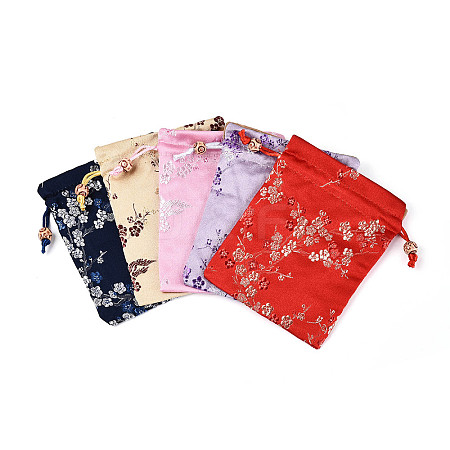 Chinese Embroidery Satin Drawstring Bags ABAG-N009-02A-1