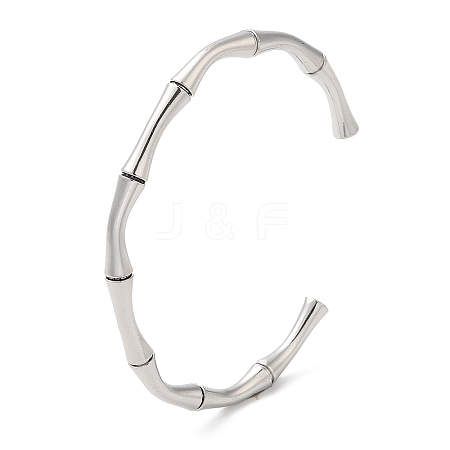 Non-Tarnish 304 Stainless Steel Cuff Bangles LS-BJEW-H588-01P-1