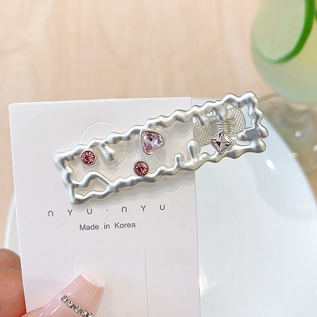 Alloy Rhinestone Alligator Hair Clips PW-WG7F7B9-08-1