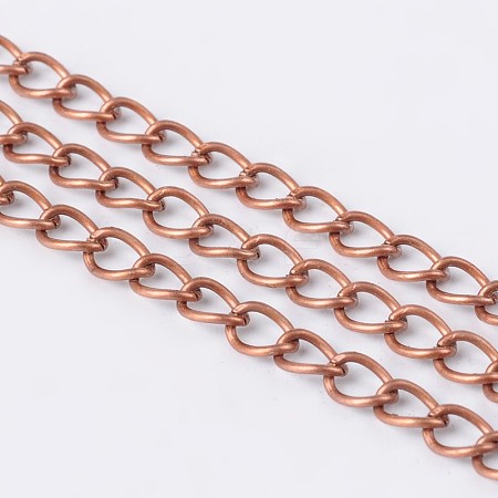 Brass Twisted Chains X-CHC-Q001-5x4mm-R-1