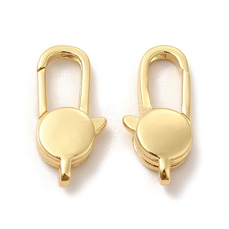 Eco-Friendly Rack Plating Brass Lobster Claw Clasps KK-F851-01G-1