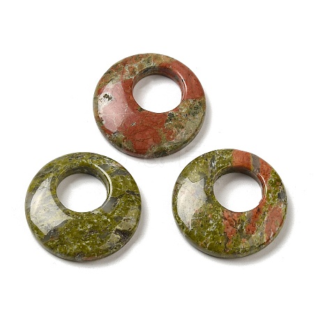 Natural Unakite Pendants G-T122-76F-1