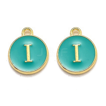 Golden Plated Alloy Enamel Charms X-ENAM-Q437-15I-1