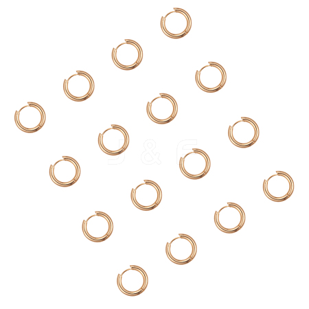 Ion Plating(IP) Ring 304 Stainless Steel Huggie Hoop Earrings EJEW-L158-06G-1