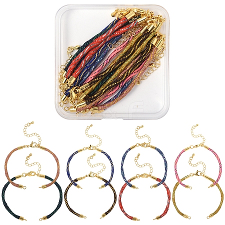 8Pcs 8 Colors Nylon Cord Bracelets MAK-FS0001-05-1