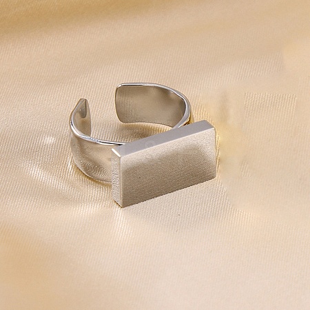304 Stainless Steel Cuff Open Rings SA-CBA065A-08P-1