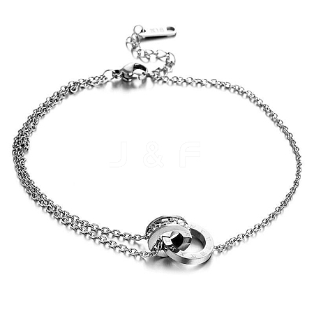 Titanium Steel Charm Anklets for Women WG18C2B-34-1