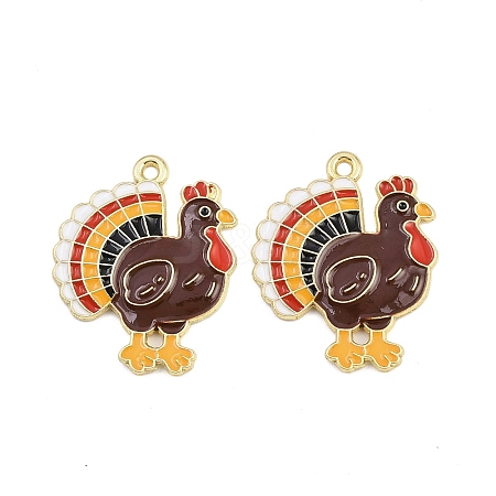 Thanksgiving Theme Alloy Enamel Pendants FIND-I065-04H-G-1