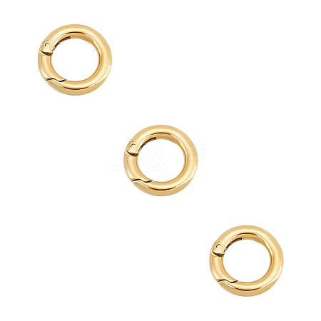 3Pcs Ion Plating(IP) 304 Stainless Steel Spring Gate Rings STAS-UN0059-42-1