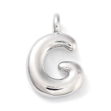 Rack Plating Brass Balloon Letter Pendants LS-KK-C050-01P-G-1