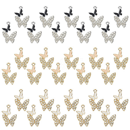 30Pcs 3 Colors Alloy Enamel Pendants FIND-ME0002-09-1