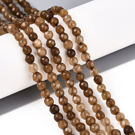 Dyed Natural White Jade Beads Strands G-T139-4mm-60-14-1