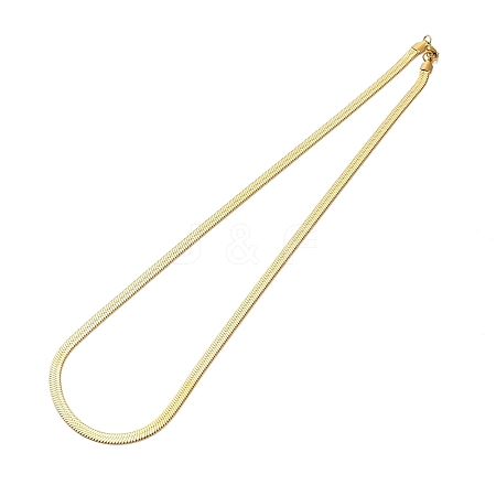 Ion Plating(IP) 304 Stainless Steel Herringbone Chain Necklace for Men Women NJEW-E076-04D-G-1