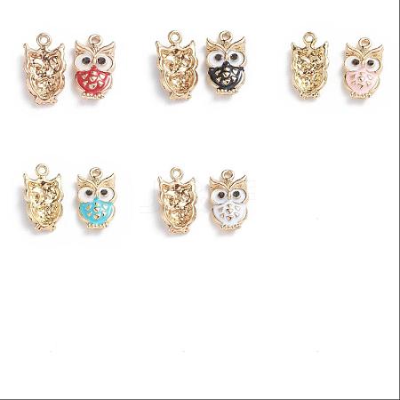 10Pcs Alloy Enamel Pendants ENAM-YW0004-59-1