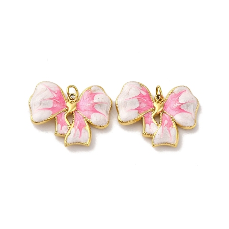 304 Stainless Steel Enamel Pendants STAS-U061-07G-1