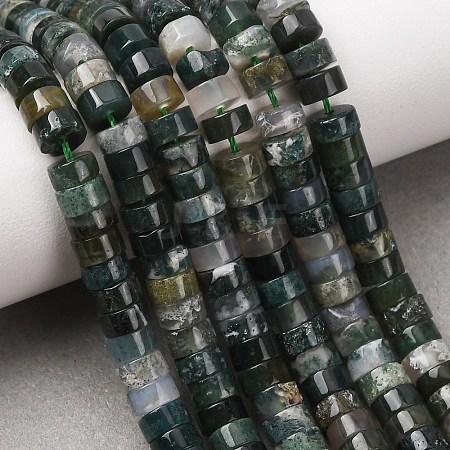 Natural Moss Agate Beads Strands G-M420-A14-01-1