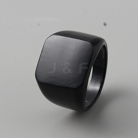 Brass Rectangle Signet Ring for Men RJEW-WH0011-11A-1