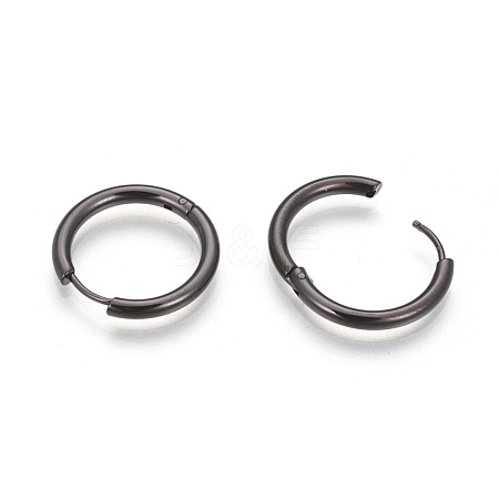 304 Stainless Steel Hoop Earrings EJEW-P177-B-14-1