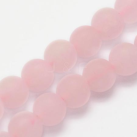 Natural Rose Quartz Beads Strands G-K194-8mm-06-1