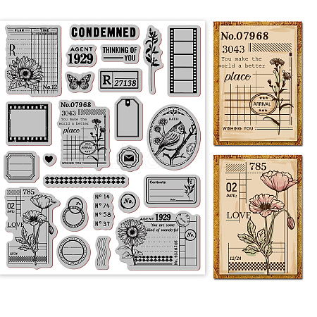 Rubber Clear Stamps DIY-WH0251-009-1