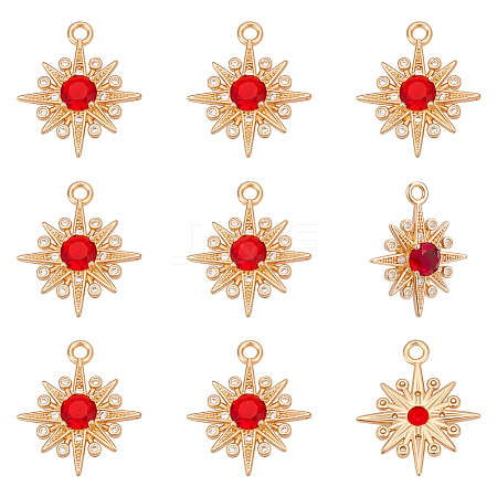 10Pcs Brass Micro Pave Cubic Zirconia Pendants KK-NB0003-94B-1