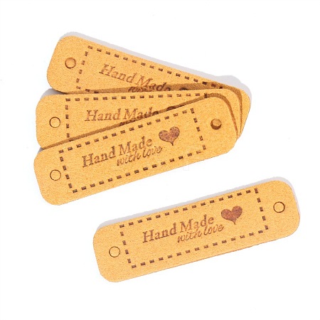 Microfiber Leather Labels DIY-TAC0005-56D-1