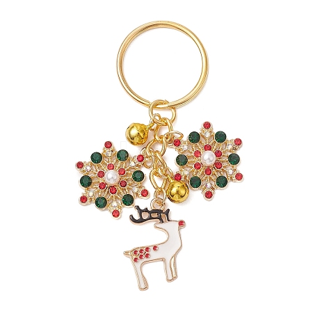 Alloy Enamel with Cubic Zirconia Keychain KEYC-JKC00863-1