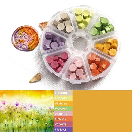 8 Grids 8 Colors Wax Granule Set PW-WG0D0FA-03-1